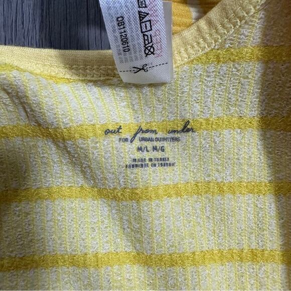 Urban Outfitters Out From Under Yellow & White Striped Thong Bodysuit Size M/L - Picture 8 of 11